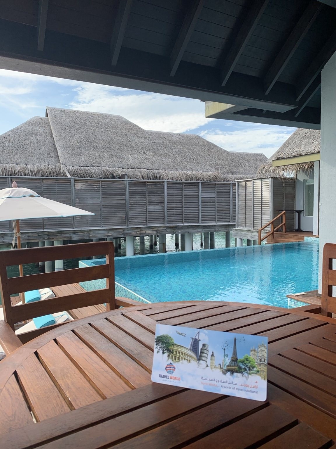 Overwater villa in Maldives